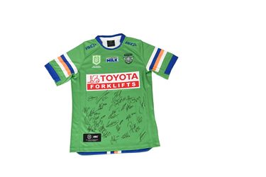 Canberra Raiders NRL Home Jersey Signed by The 2024 NRL team - Hero Image