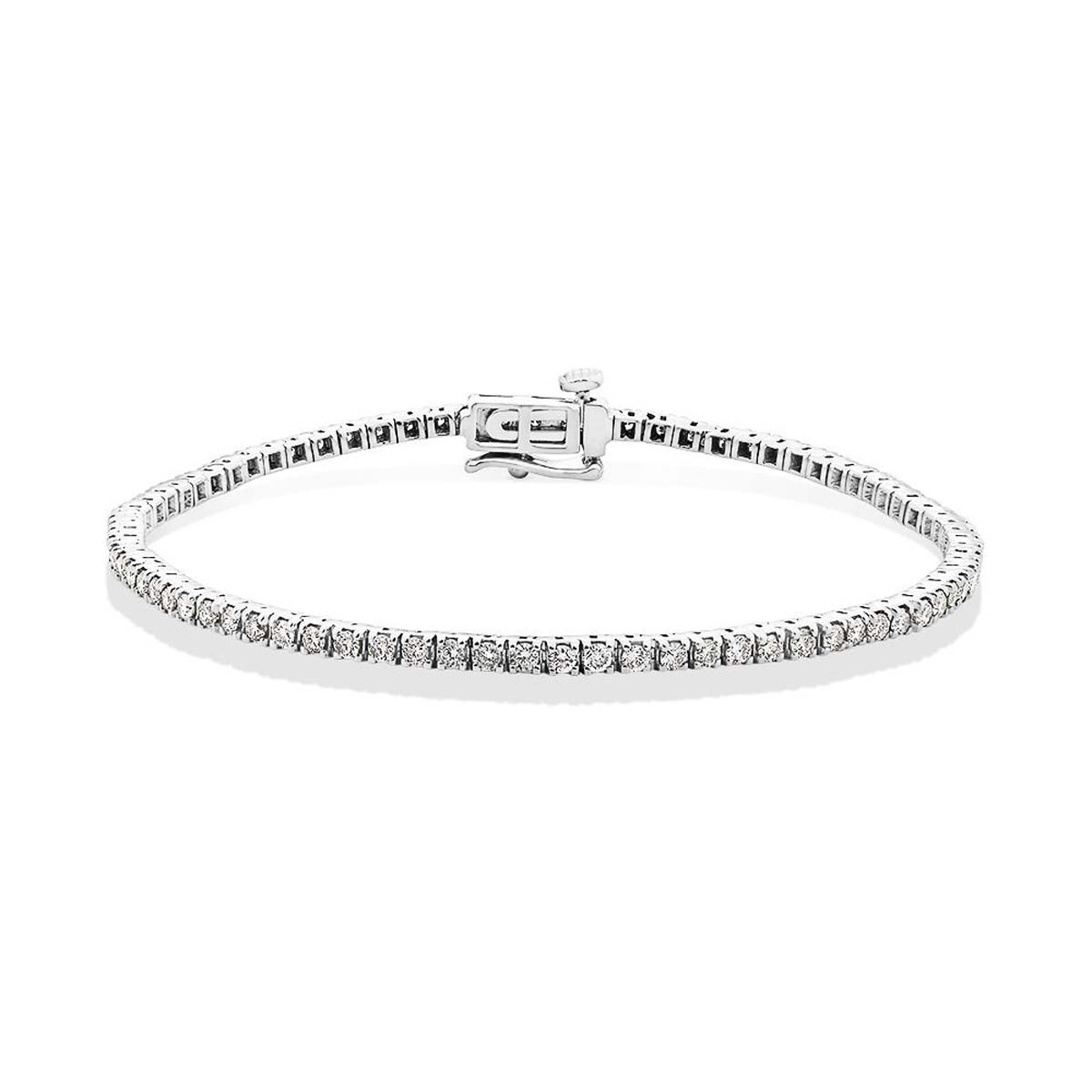 Michael Hill White Gold Tennis Bracelet with 2 Carat Diamonds - Image 1