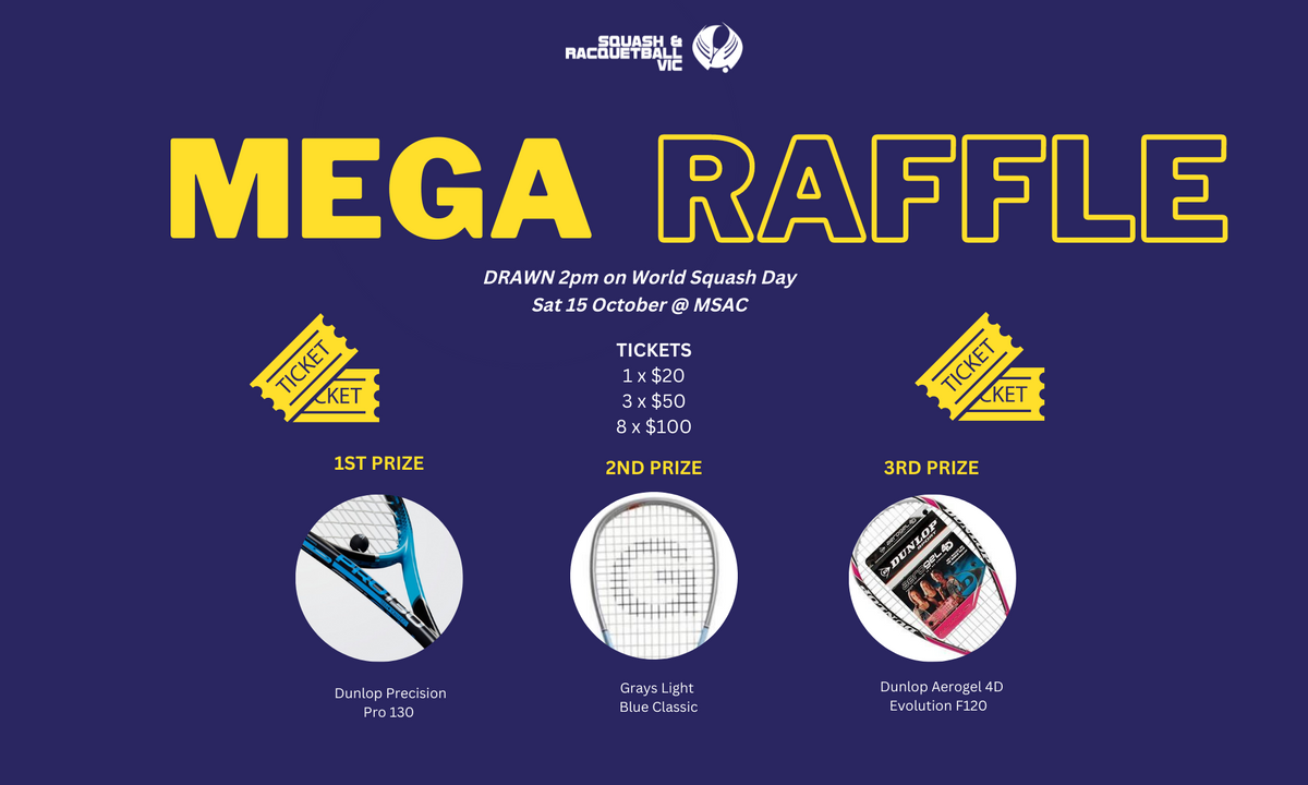 Squash & Racquetball Victoria Mega Raffle