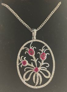 Ruby and Diamond Pendant - Custom Made by Arnold & Co Jewellers - Hero Image