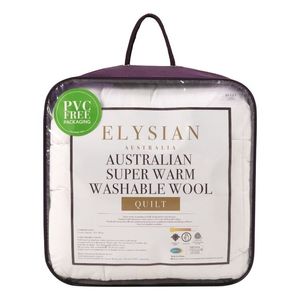 Elysian 600GSM Australian Super Warm Washable Wool Quilt - Queen - Hero Image