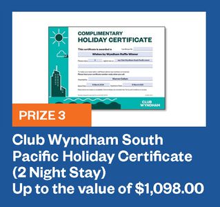 2 night stay Resort Management by Wyndham accommodation voucher - Hero Image