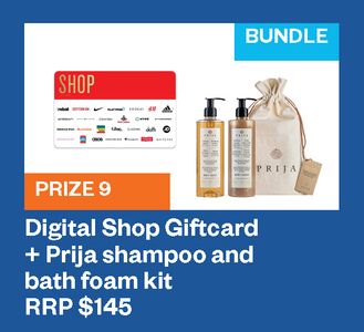 Digital Shop Giftcard + Prija shampoo and bath foam kit - Hero Image