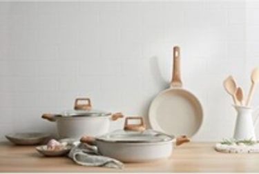 Smith + Noble Granite White 3 Piece Cookware Set - Hero Image