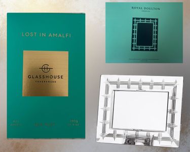 Royal Doulton Crystal 5" x 7" Picture Frame and Glasshouse 385g Lost in Amalfi Candle - Hero Image