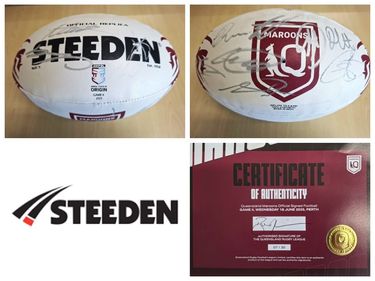 QLD State of Origin Limited Edition Signed Football - Hero Image