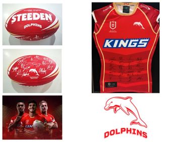 Dolphins Signed Jersey and Football - Hero Image
