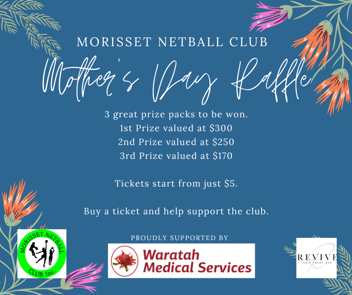 Netball Raffle RaffleTix | Morisset Netball Club Mothers Day Raffle
