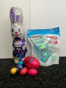Choc Bunny & Eggs with Squishy - Hero Image