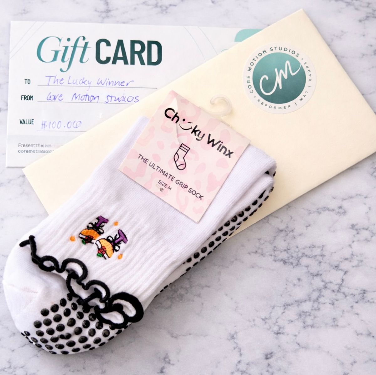 Core Motion Studios Voucher and Pilates Socks - Hero image