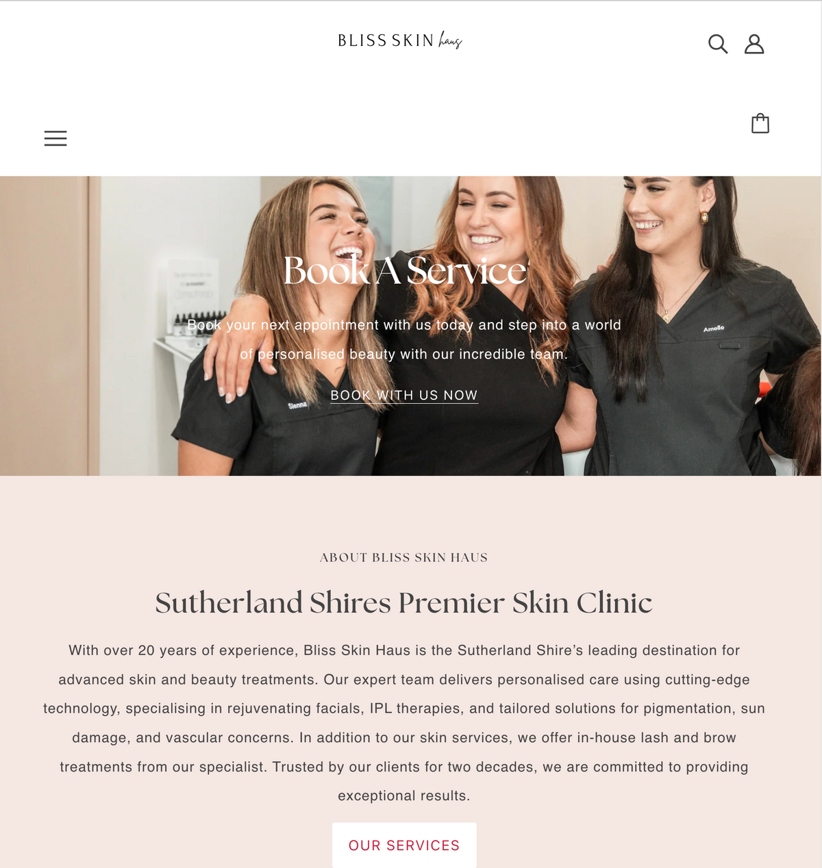 Facial - Bliss Skin Haus - Hero image