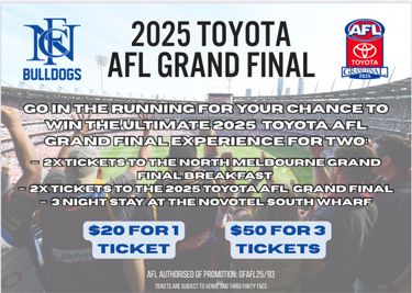 TRIP FOR 2 TO THE 2025 AFL GRAND FINAL - Hero Image