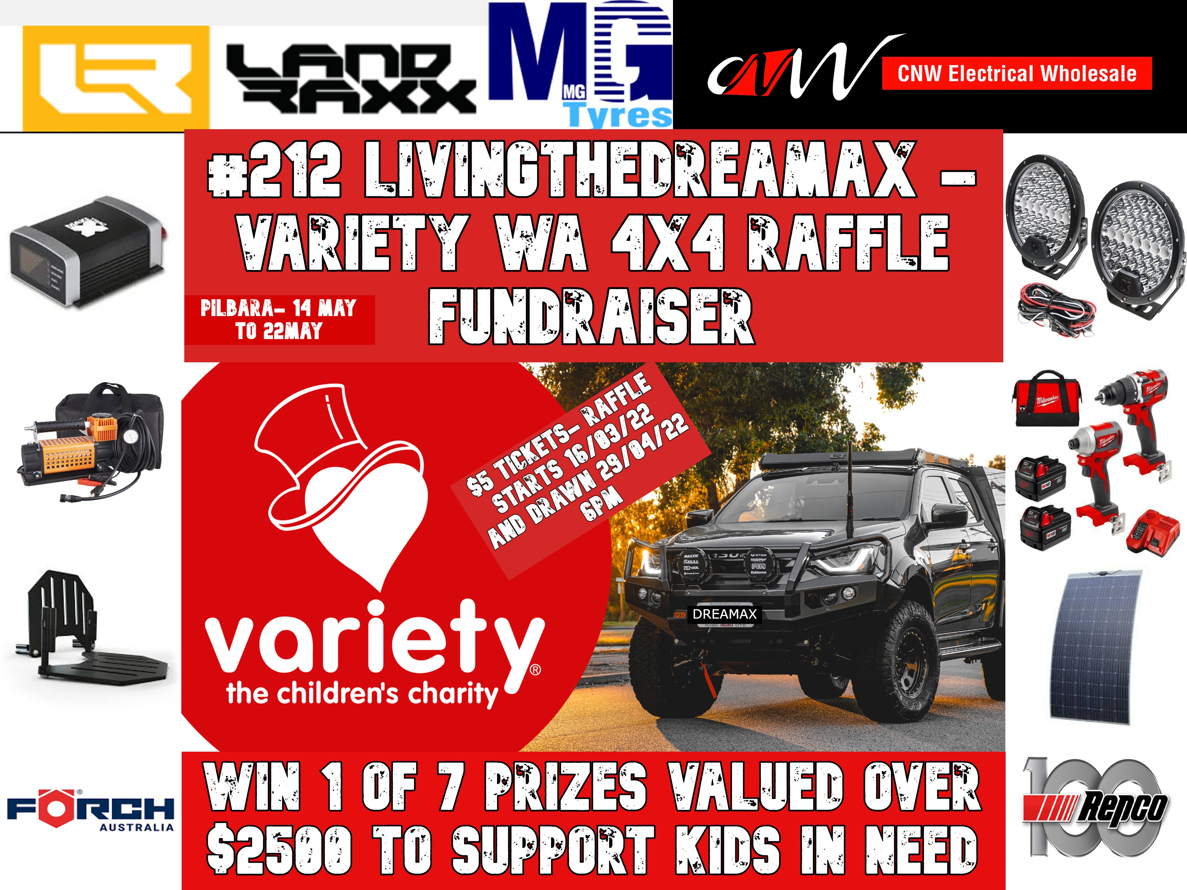 LivingTheDreamax #212 Variety WA 4x4 Adventure Raffle - Image 1