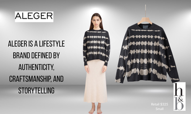 Aleger Cashmere Blend Oversize Crew - Blackish Tie Dye - Hero Image