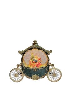 $119 Water Lantern Santa Carriage LED/Musical Vintage Green - Hero Image