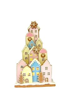 $89  Pastel Holiday in Provence Gingerbread House - Hero Image