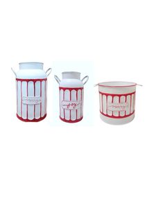 $64 Rustic Farmhouse Milk Can Set of 3 - Hero Image