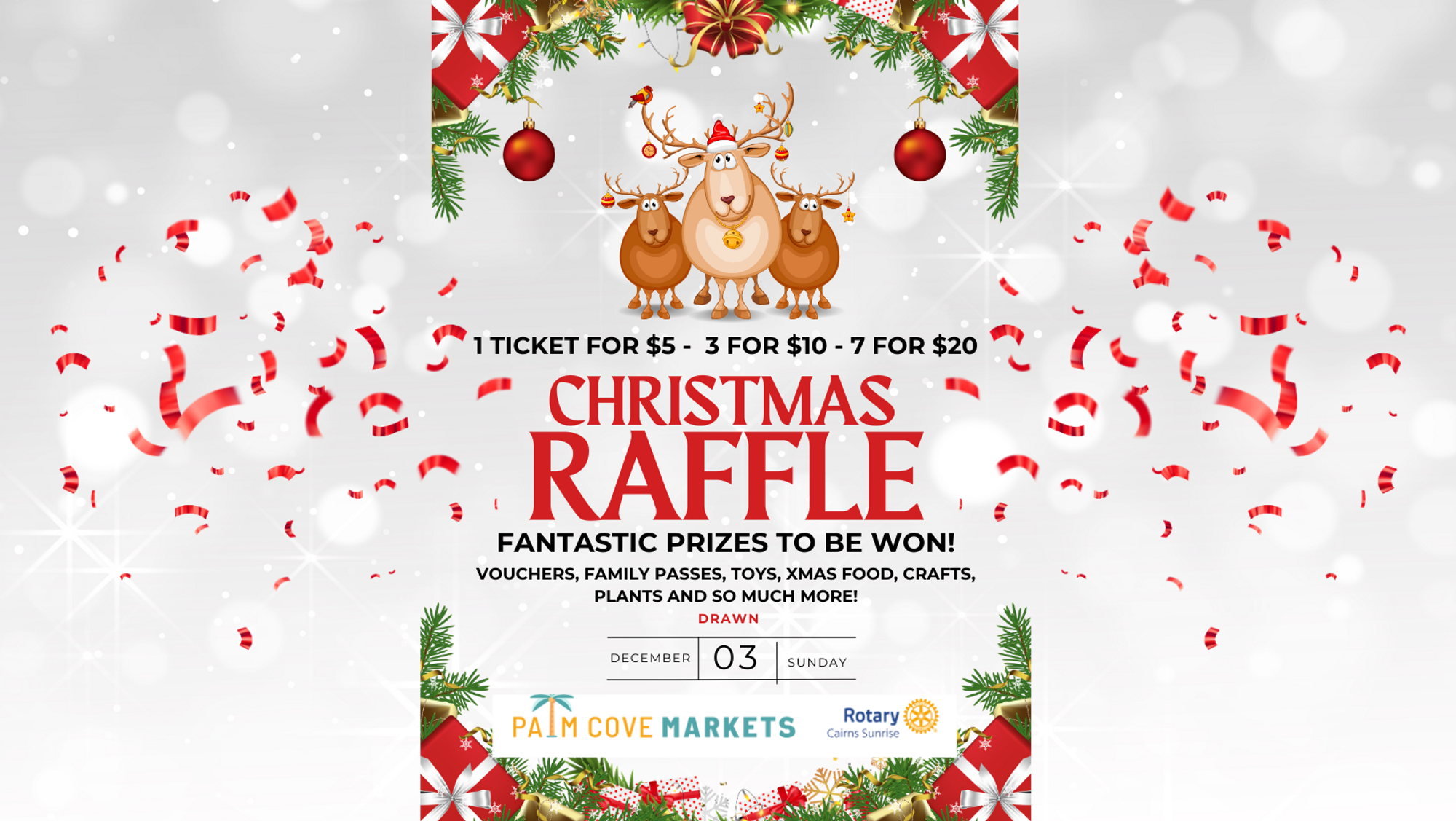 Market Raffle RaffleTix | Palm Cove Markets Xmas Raffle
