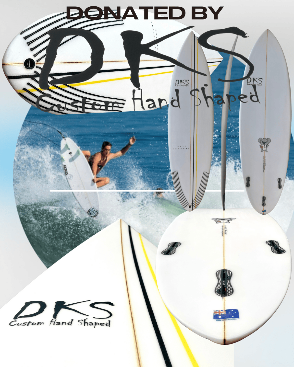 Hand Shaped Surfboard by DKS "Coolangatta Night Train" - Hero image