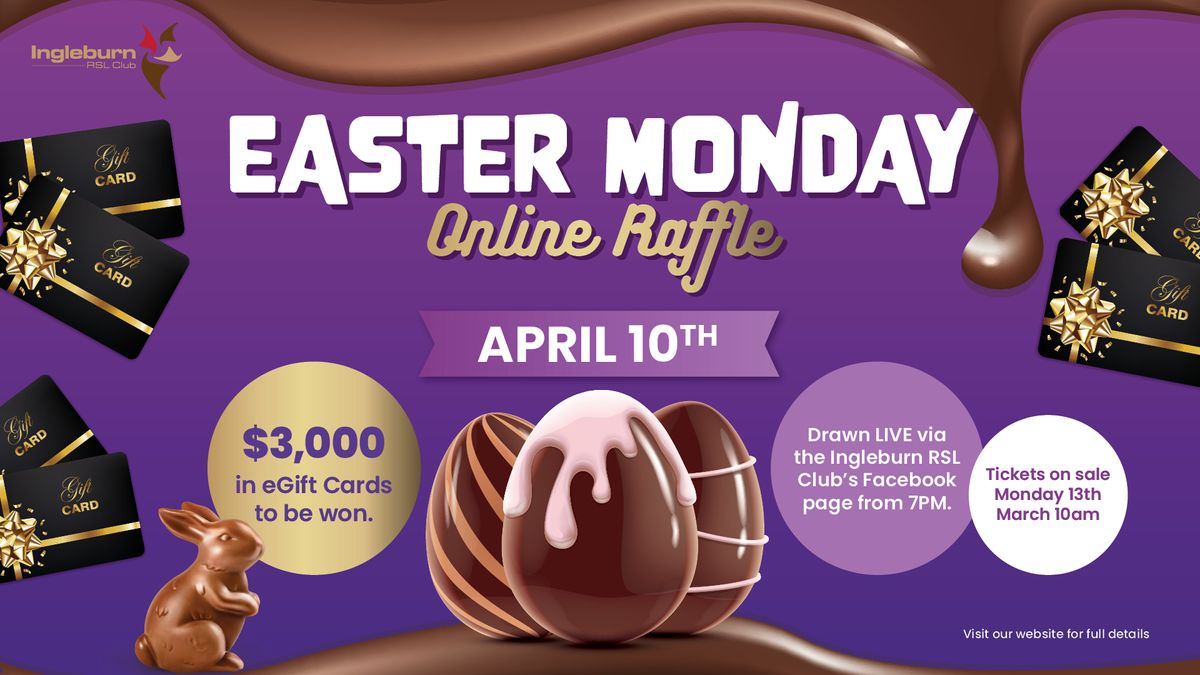 3,000 Easter Monday Online Raffle