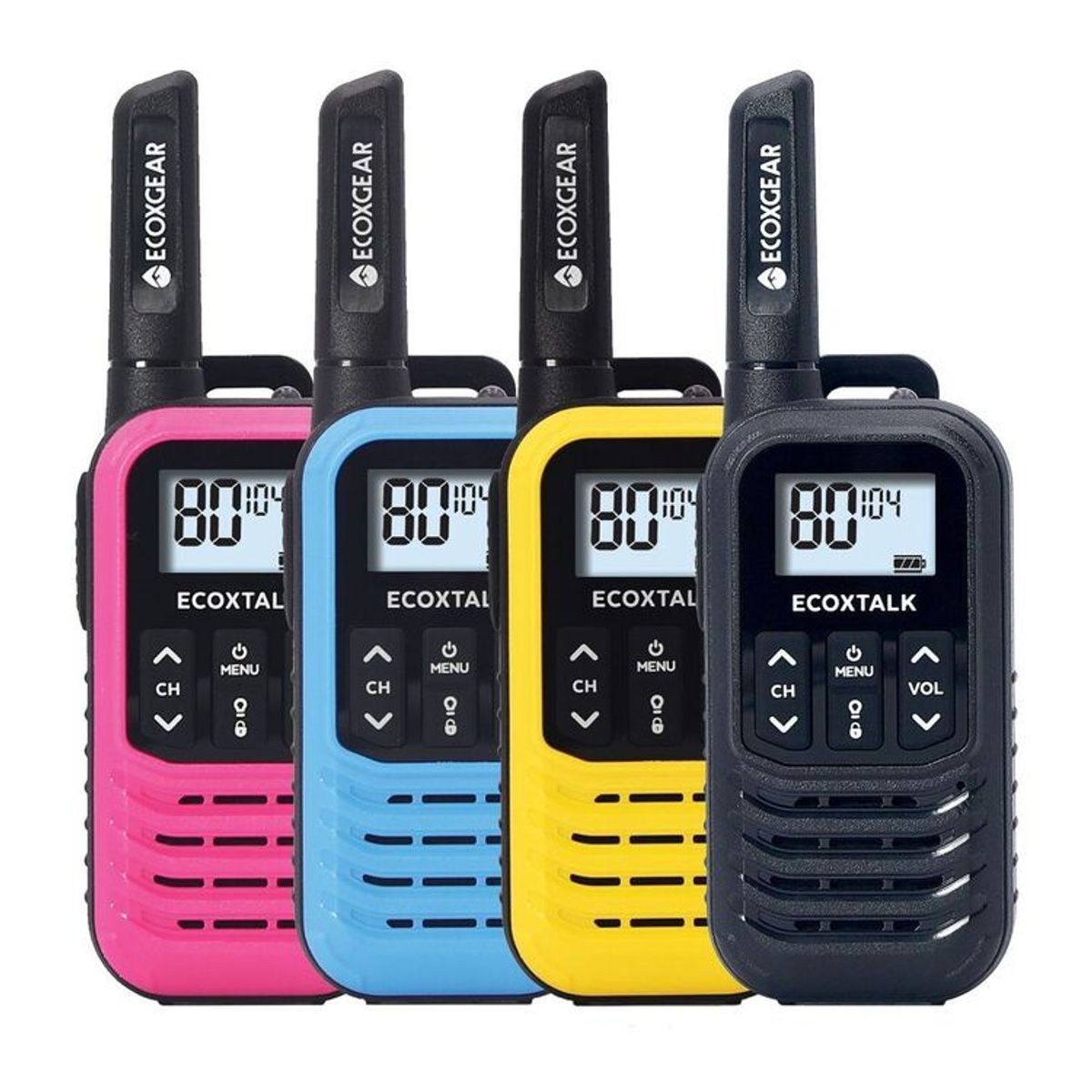 Ecoxgear 0.5 Watt UHF CB Radio Handheld Quad Pack Multi - Hero image