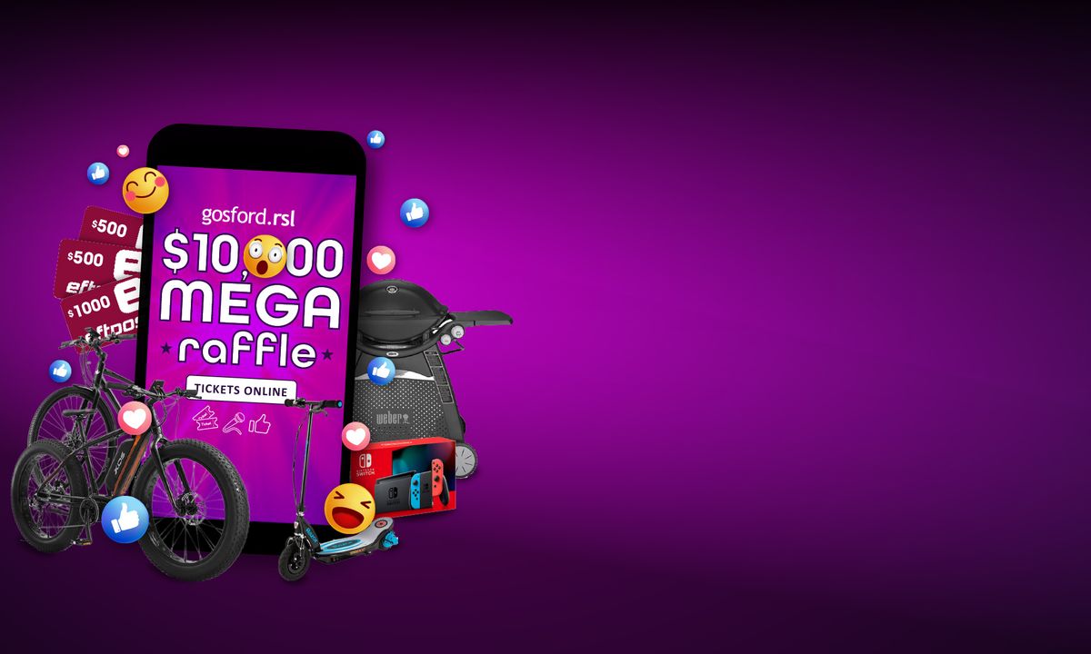 Theme Mega Raffle RaffleTix | Gosford RSL's $10,000 Mega Raffle