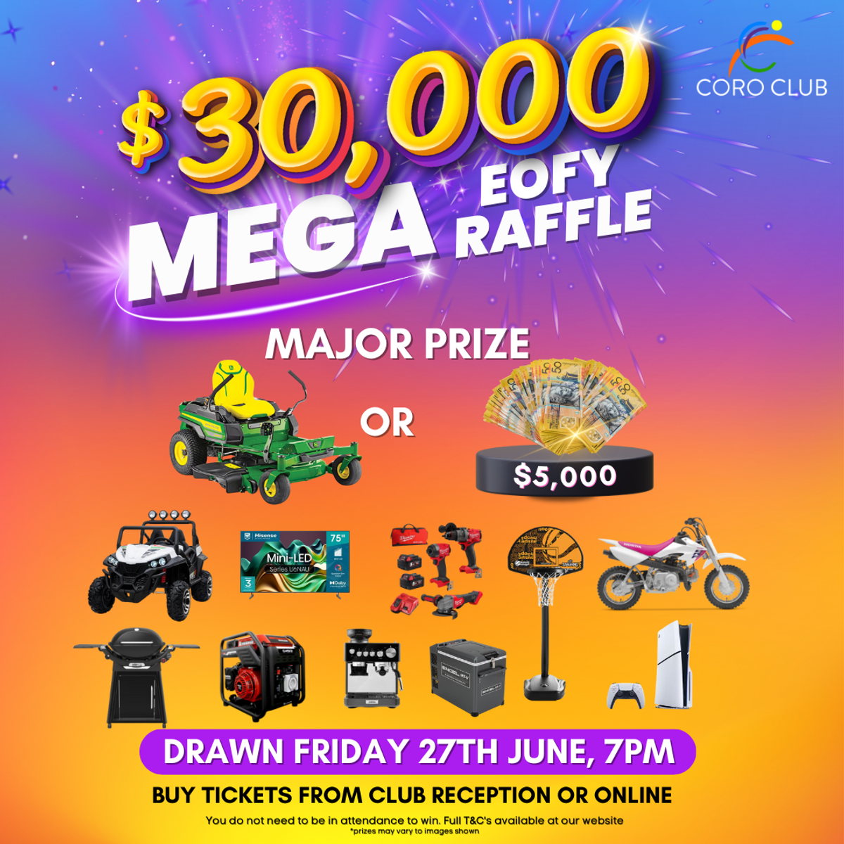 RaffleTix | $30,000 EOFY MEGA RAFFLE